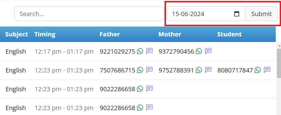 Date-wise Filter