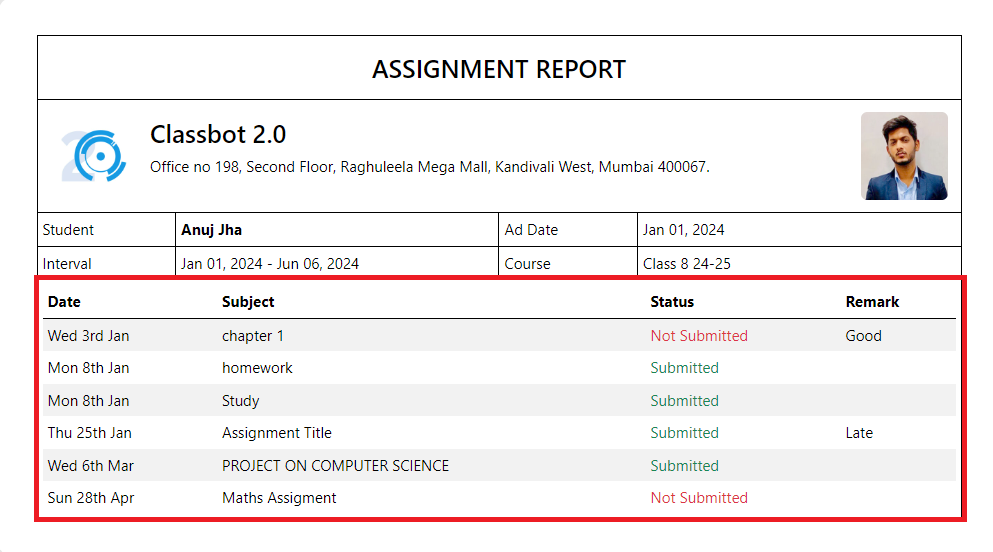 Attendance Log