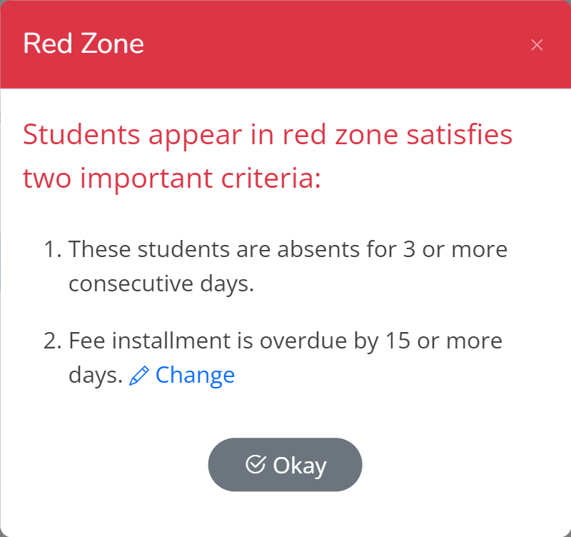 Red zone logic