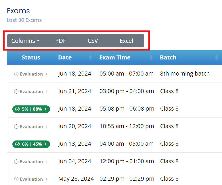 Mark Exam