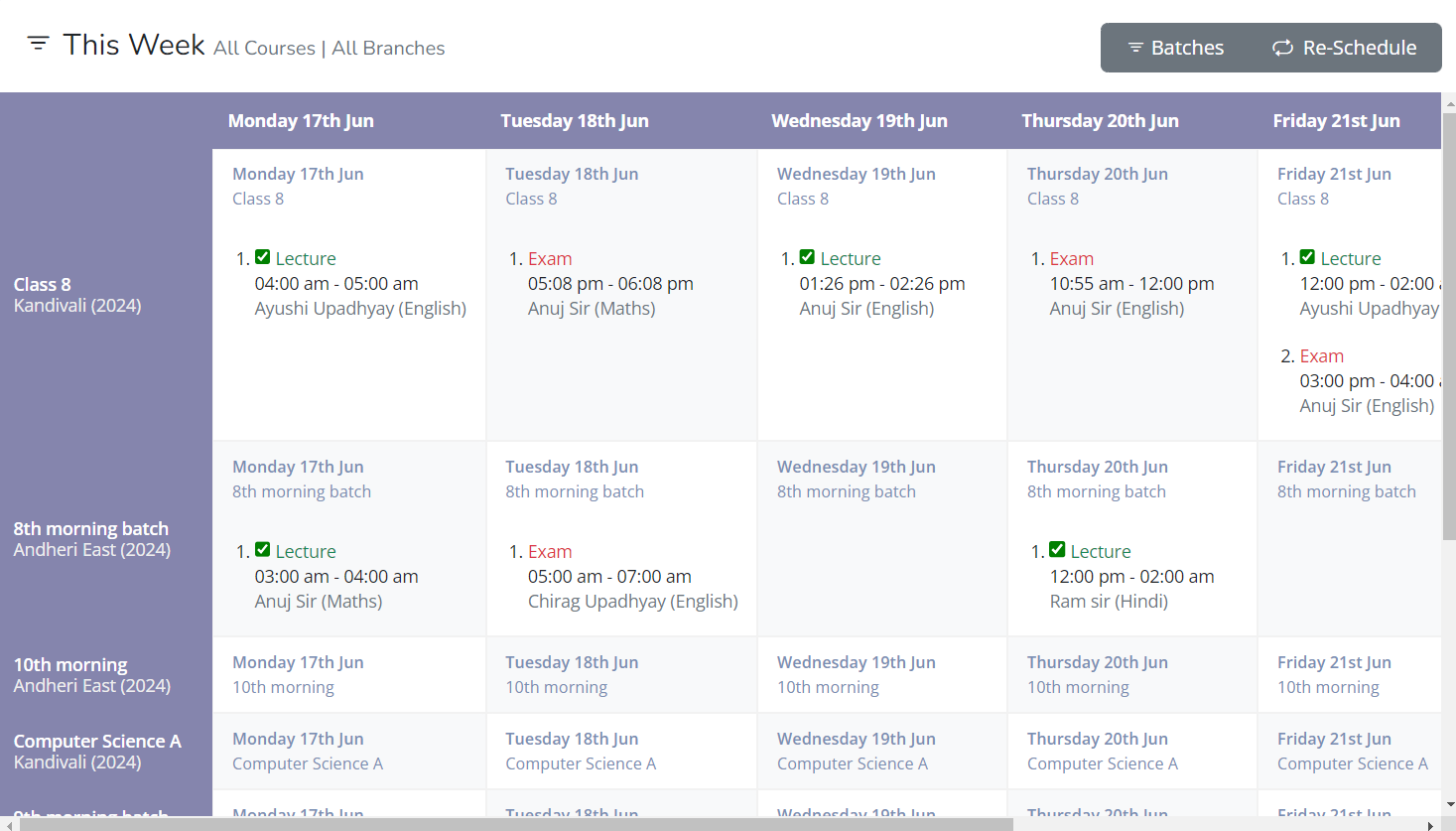 Schedule Planner