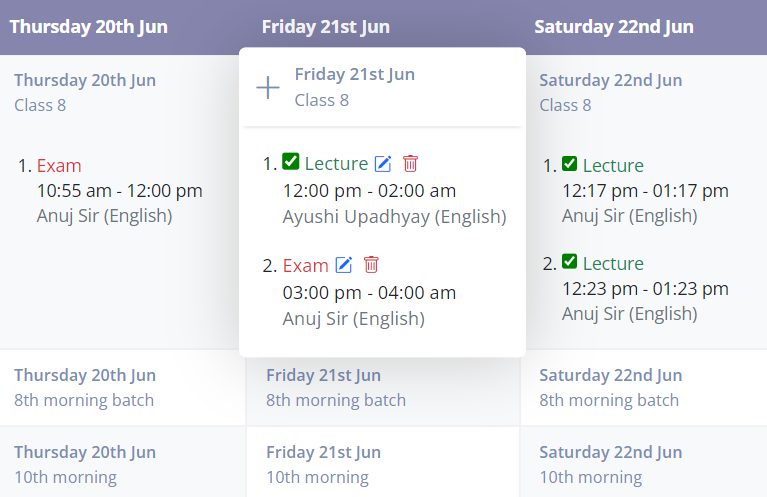 Managing Scheduled Events